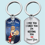 Custom Name Anniversary Gifts for Couples - Personalized Keychain