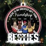 Custom Name Christmas Friendship Gifts for Best Friends - Personalized Ornament