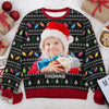 Custom Photo Disorderly But Dazzling - Family Personalized Custom Ugly Sweatshirt - Unisex Wool Jumper - Christmas Gift For Family Members