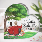 Custom Name Romantic Picnic Anniversary Gifts for Couples - Personalized Shaped Acrylic Plaque