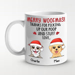 Custom Name Funny Christmas Gifts for Dog Owners - Personalized Mugs