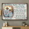 We Walked Together, You And I - Memorial Personalized Custom Horizontal Poster - Sympathy Gift For Husband Wife