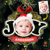 Custom Photo Peace Love And A Bundle Of Joy - Family Personalized Custom Ornament - Acrylic Custom Shaped - Christmas Gift For Baby Kids, Newborn Baby