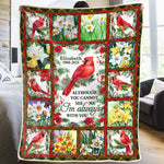 Custom Name Memorial Cardinal Gifts - Personalized Blanket