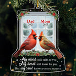 Custom Memorial Cardinal Gifts for Parents - Personalized Ornament