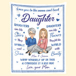 Custom Name Daughter Gifts from Mom - Personalized Blanket