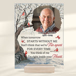 Custom Photo Memorial Cardinal Tribute Decor - Personalized Acrylic Plaque