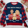 The Best Christmas Gift - Family Personalized Custom Ugly Sweatshirt - Unisex Wool Jumper - Christmas Gift For Family Members