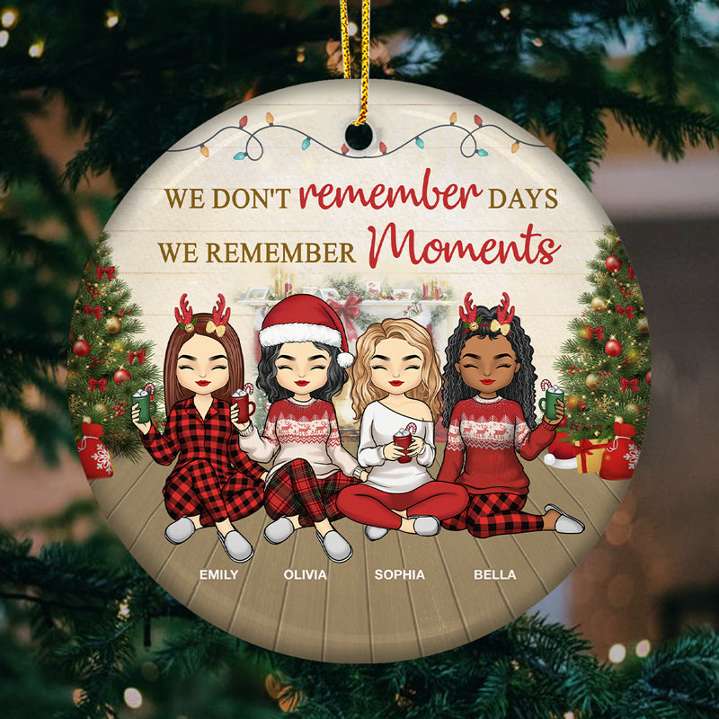 The Friend Of My Heart - Bestie Personalized Custom Ornament - Ceramic Round Shaped - Christmas Gift For Best Friends, BFF, Sisters