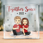 Custom Name Anniversary Couple Gifts - Personalized Shaped Acrylic Plaque
