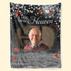 Custom Photo A Hug From Heaven - Memorial Personalized Custom Blanket - Christmas Gift, Sympathy Gift For Family Members