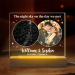 Custom Photo Star Map Couple Gifts - Personalized 3D LED Light