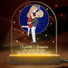 The Day You Said Yes - Couple Personalized Custom Shaped 3D LED Light - Gift For Husband Wife, Anniversary