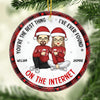 The Best Thing I've Ever Found - Couple Personalized Custom Ornament - Ceramic Round Shaped - Christmas Gift For Husband Wife, Anniversary