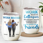 Custom Name Work Bestie Gifts for Women - Personalized Wine Tumbler
