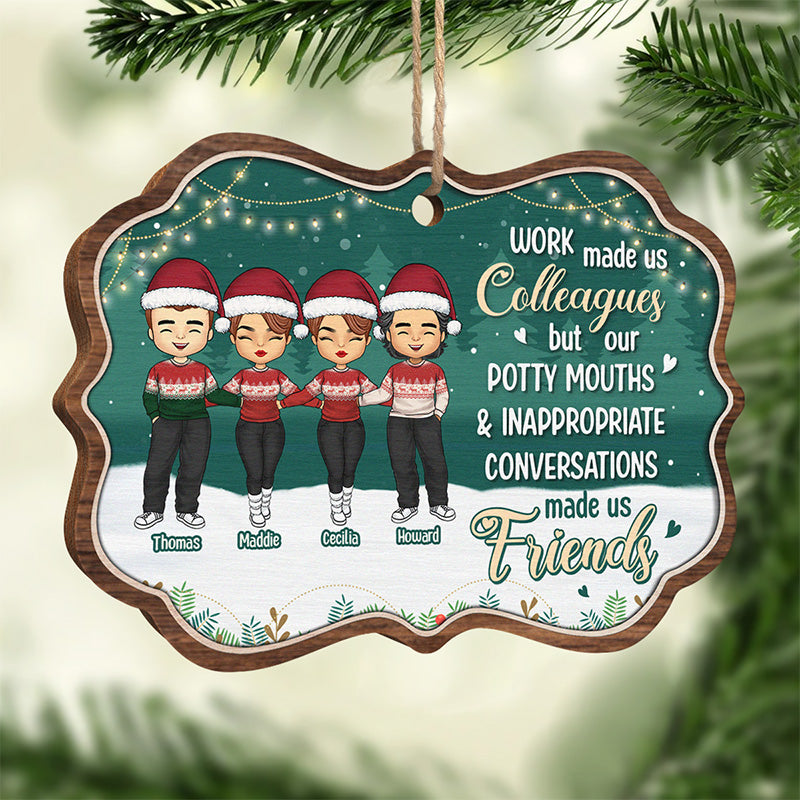 Custom Name Funny Christmas Gifts for Coworkers - Personalized Ornament