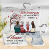 Our Hearts Are Together Forever - Memorial Personalized Custom Puzzle Shaped Acrylic Plaque - Christmas Gift, Sympathy Gift For Family Members