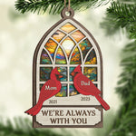 Custom Cardinal Memorial Gifts for Family - Personalized Ornament