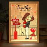 Custom Name Couple Anniversary Gifts - Personalized Frame Light Box