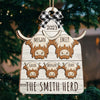 We Have A Herd - Family Personalized Custom Ornament - Wood Custom Shaped - Christmas Gift For Family Members