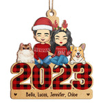 Custom Name Christmas Family Pet Gifts - Personalized Ornament