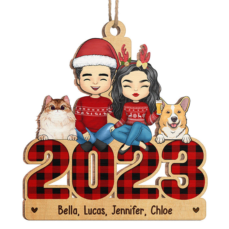 Custom Name Christmas Family Pet Gifts - Personalized Ornament