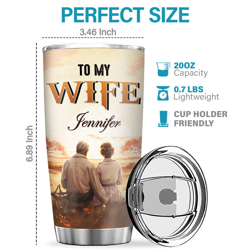 Our Home Ain't No Castle Our Life Ain't No Fairy Tale - Couple Personalized Custom Tumbler - Gift For Couple, Husband Wife, Anniversary, Engagement, Wedding, Marriage Gift
