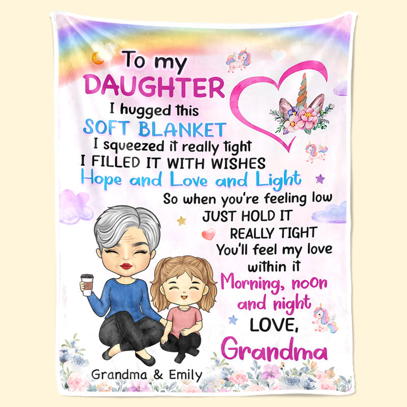 Custom Name Grandma and Grandson Gifts - Personalized Blanket