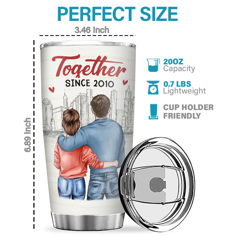 Congrats On Being My Husband Lucky Bastard - Couple Personalized Custom Tumbler - Gift For Husband Wife, Anniversary