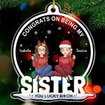 Custom Name Funny Bestie Christmas Gifts - Personalized Ornament