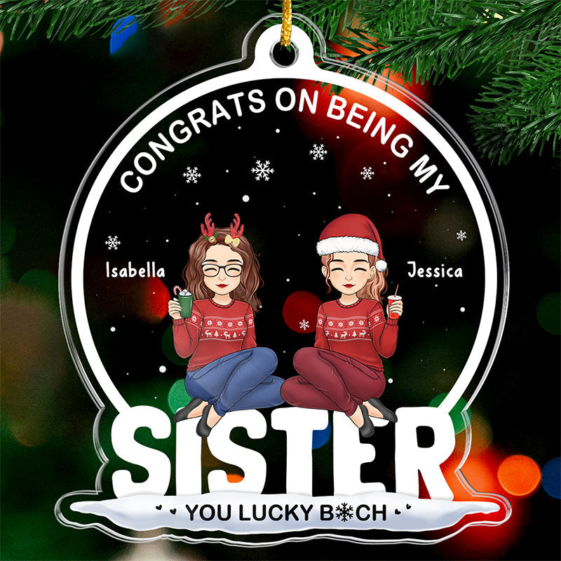 Custom Name Funny Bestie Christmas Gifts - Personalized Ornament