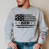 Too Cool To Be Called Grandpa - Family Personalized Custom Unisex Sweatshirt With Design On Sleeve - Christmas Gift For Dad, Grandpa