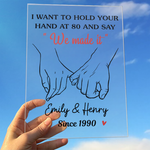 Custom Name Romantic Couple Anniversary Gifts - Personalized Acrylic Plaque
