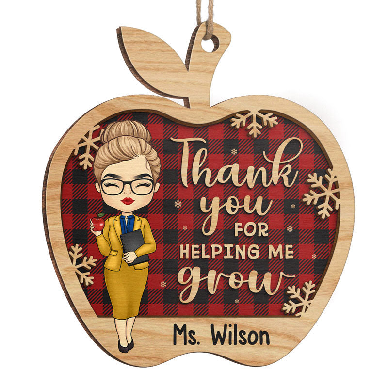 Custom Name Teacher Appreciation Gifts - Personalized Apple Ornament
