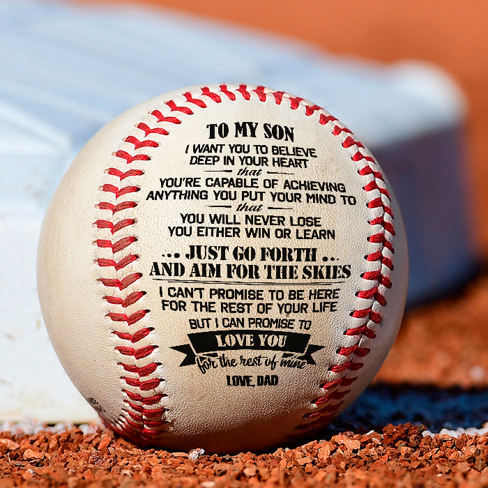 To My Son Inspirational Gift from Dad - Sentimental Baseball
