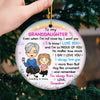 I Always Love You - Family Personalized Custom Ornament - Ceramic Round Shaped - Christmas Gift For Grandma