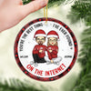 The Best Thing I've Ever Found - Couple Personalized Custom Ornament - Ceramic Round Shaped - Christmas Gift For Husband Wife, Anniversary