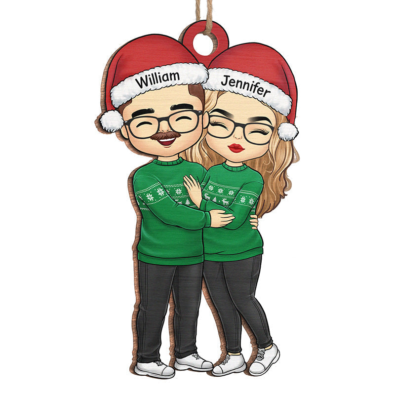 Custom Name Christmas Couple Gifts - Personalized Ornament