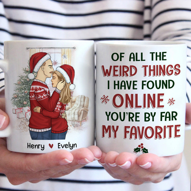 Custom Name Christmas Couple Gifts - Personalized Mugs