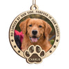 Custom Photo No Longer By Our Side, Forever In Our Hearts - Memorial Personalized Custom Ornament - Wood Custom Shaped - Christmas Gift, Sympathy Gift For Pet Owners, Pet Lovers