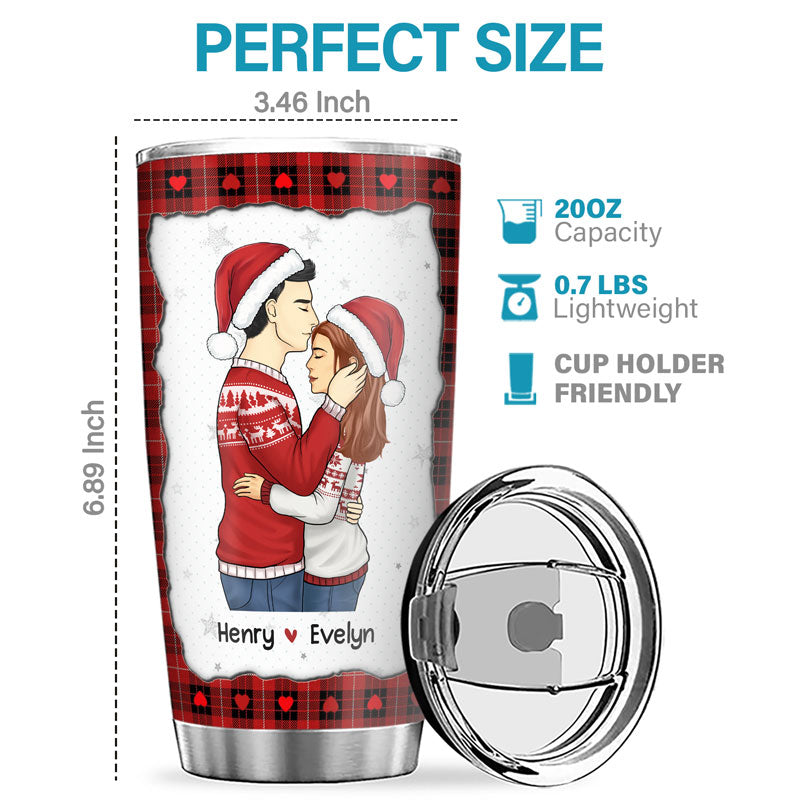 Custom Name Funny Christmas Gifts for Couples - Personalized Tumbler