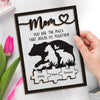 Mom You're The Piece That Holds Us Together - Family Personalized Custom 2-Layered Wooden Plaque With Stand - House Warming Gift For Mom, Grandma