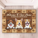 Custom Name Dog Lover Welcome Gifts - Personalized Doormat