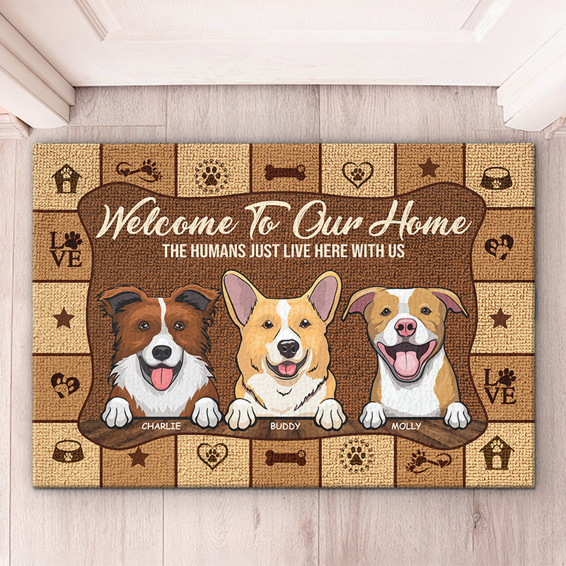 Custom Name Dog Lover Welcome Gifts - Personalized Doormat