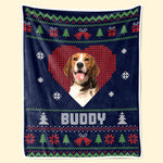 Custom Pet Photo Christmas Gifts for Dog Lovers - Personalized Blanket