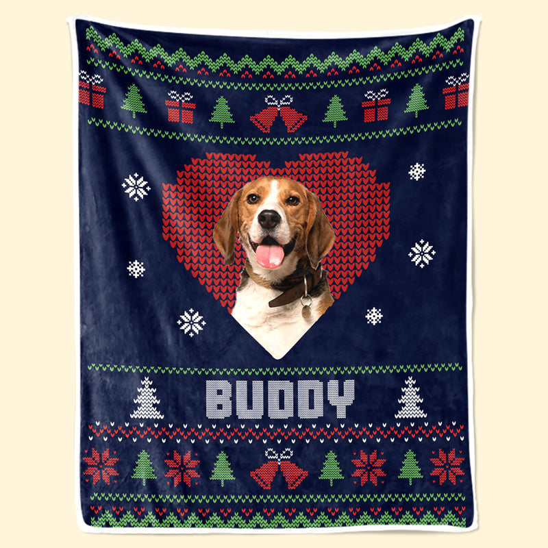 Custom Pet Photo Christmas Gifts for Dog Lovers - Personalized Blanket