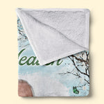 Custom Photo Hug From Heaven Memorial Gifts - Personalized Blanket