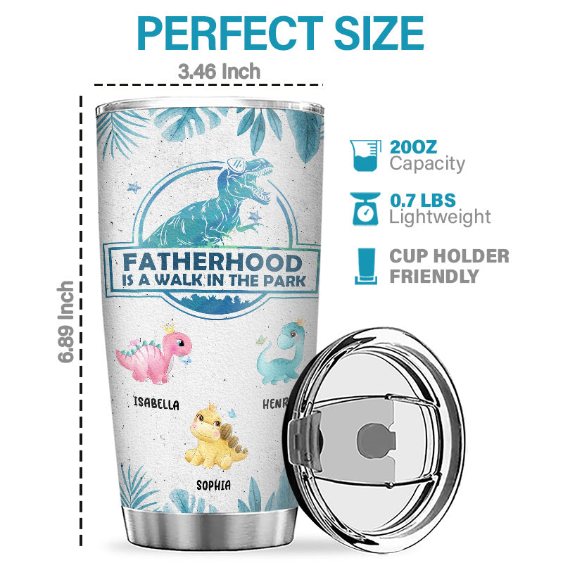 Custom Name Dinosaur Gifts for Dad - Personalized Tumbler