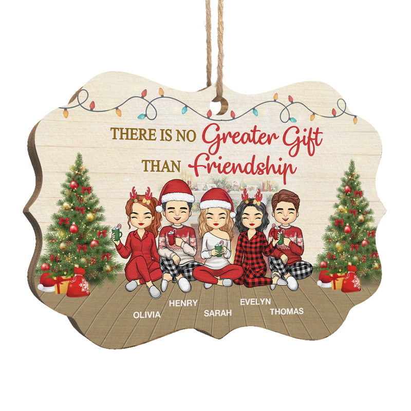 We'll Be Connected - Bestie Personalized Custom Ornament - Wood Benelux Shaped - Christmas Gift For Best Friends, BFF, Sisters