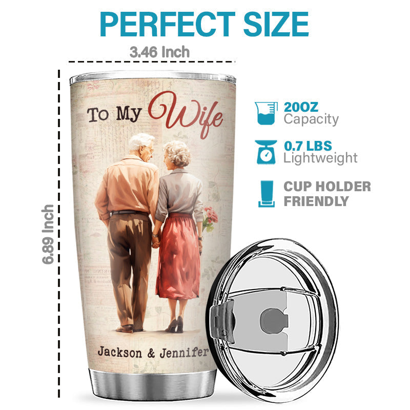 I Married You Because I Can't Live Without You - Couple Personalized Custom Tumbler - Gift For Husband Wife, Anniversary